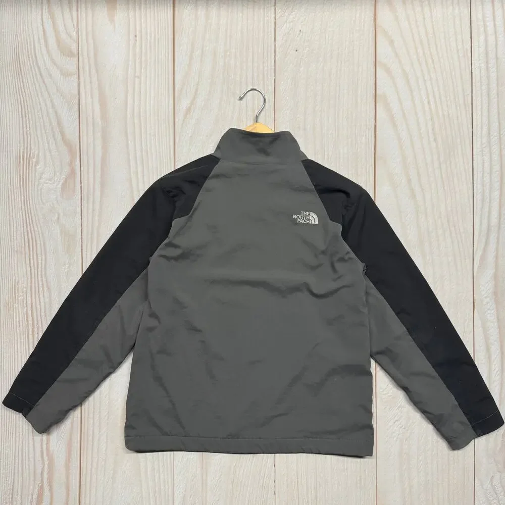 The North Face Boys Polartec Fleece Lined Jacket Size M (10/12) Gray&Black - Picture 2 of 8